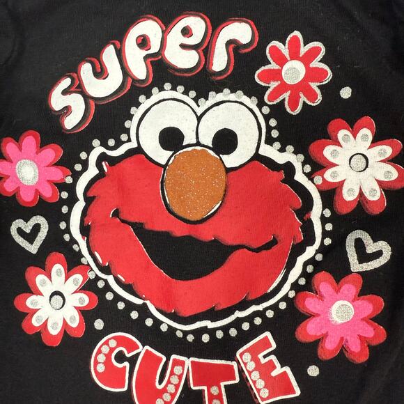 Sesame Street Elmo Super Cute Dress 18M Black Red Ruffle Long Sleeve - Picture 4 of 4